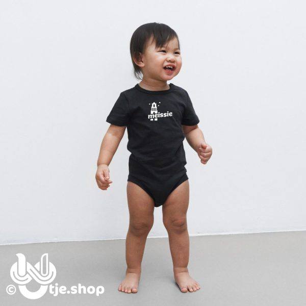 zwarte baby bodysuit biocotton