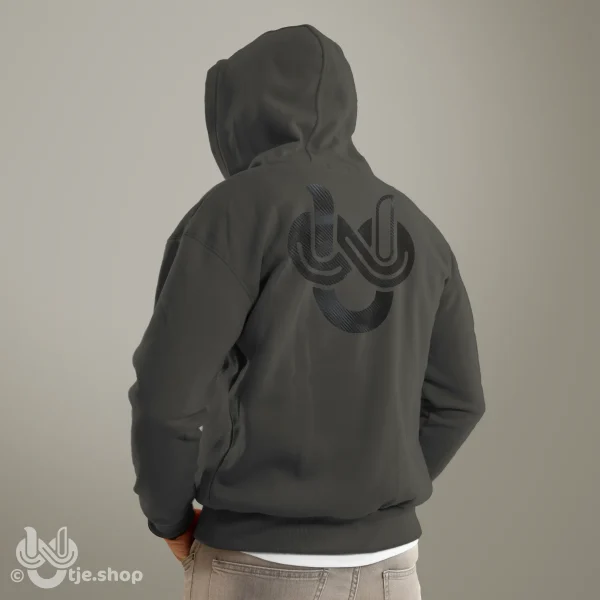 Factory green hoodie met Black Carbon opdruk